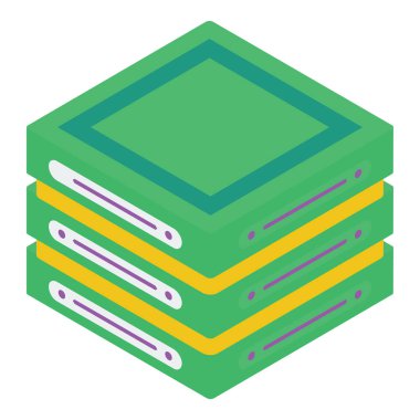 Veri sunucusu raf vektör tasarımı 