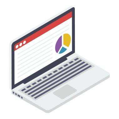 Web analitiğinin İzometrik tasarımı 