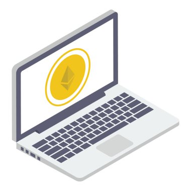 Biyometrik tasarımda Ethereum simgesi.