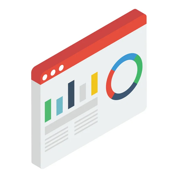 Isometrisk Utforming Webanalyse – stockvektor