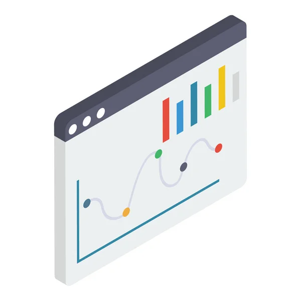 Diseño Isométrico Analítica Web — Archivo Imágenes Vectoriales