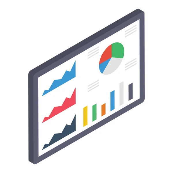 Isometrisches Design Der Webanalyse — Stockvektor