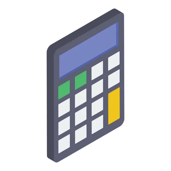 Icono Isométrico Del Diseño Calculadora — Vector de stock