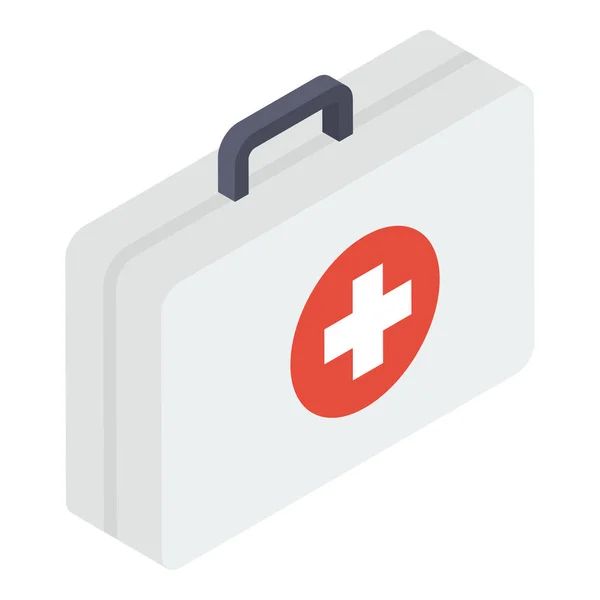 First Aid Kit Isometric Icon — Stock Vector