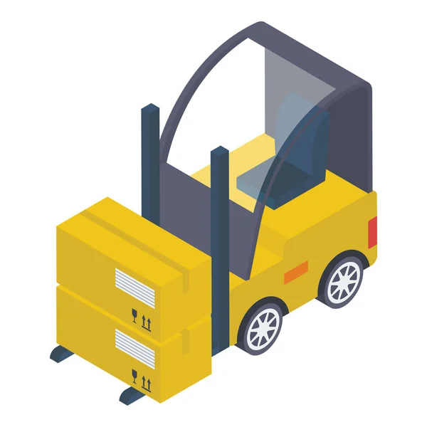 Icon Forklift Truck Isometric Design — Stock Vector