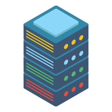 Veri sunucusu raf vektör tasarımı 