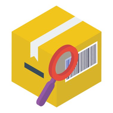 Parsel izleme simgesinin izometrik tasarımı.