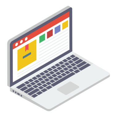 Online sipariş rezervasyon simgesi isometrik tasarım.