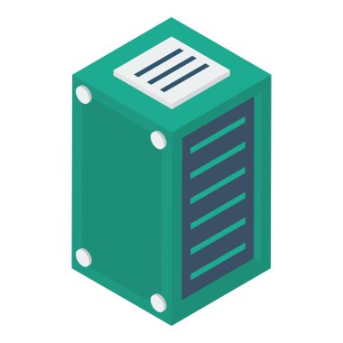 Veri merkezi raf vektör tasarımı 