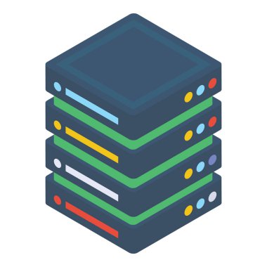 Veri sunucusu raf vektör tasarımı 