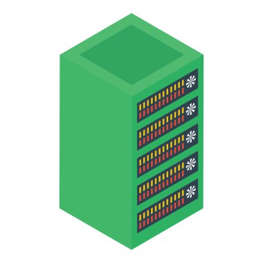 Veri sunucusu raf vektör tasarımı 