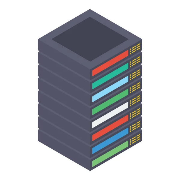 Progettazione Vettoriale Rack Server Dati — Vettoriale Stock