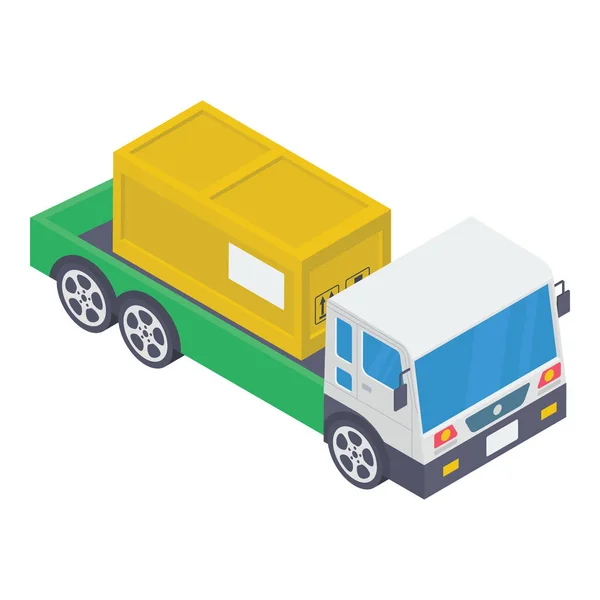 Εικονίδιο Του Φορτηγού Παράδοσης Ισομετρικό Σχεδιασμό — Διανυσματικό Αρχείο