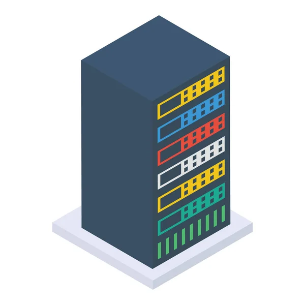 Datenserver Rack Vektor Design — Stockvektor