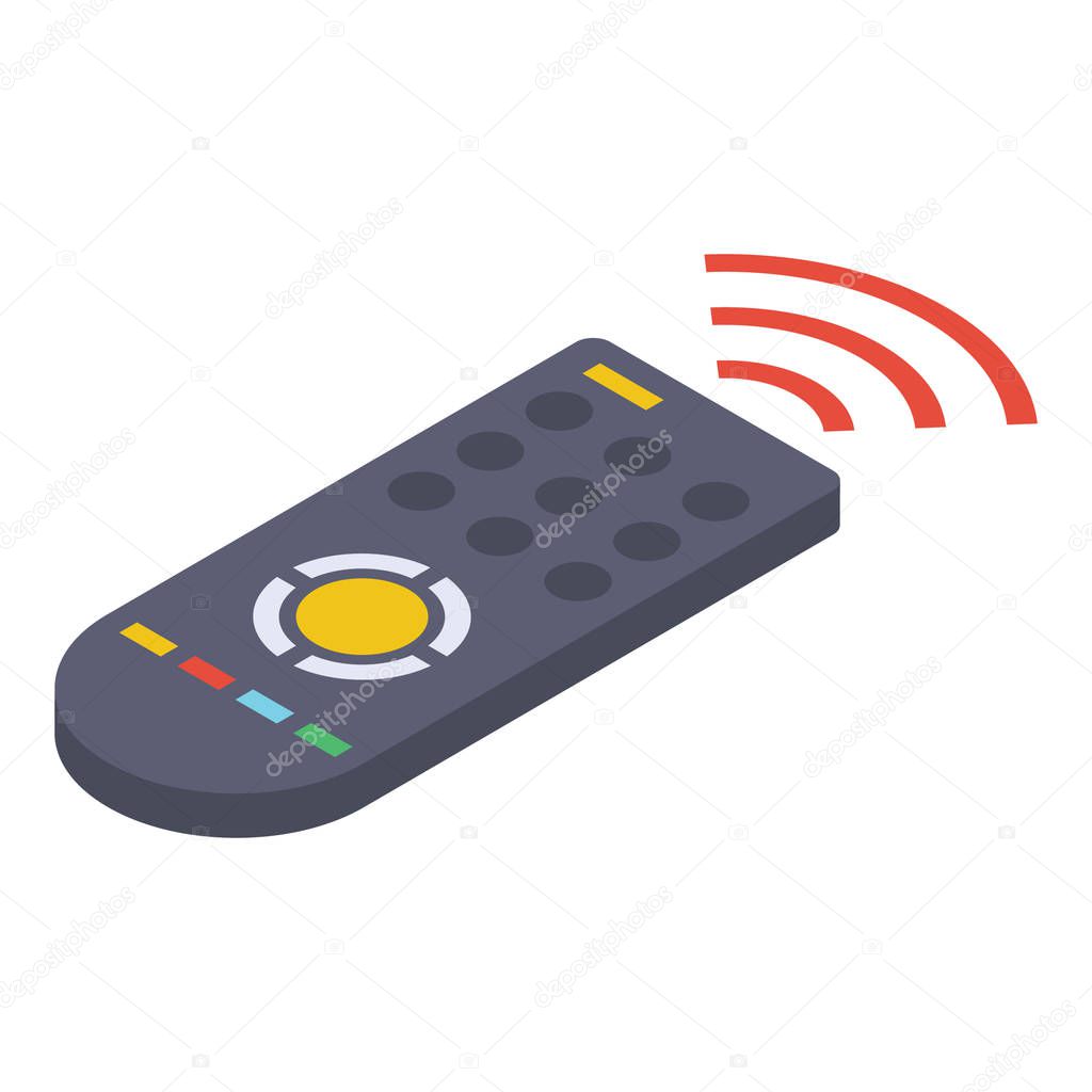 Wireless remote control icon isometric design 