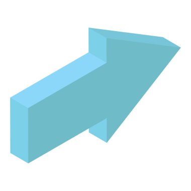 Sağ ok vektörünün Isometric tasarımı 