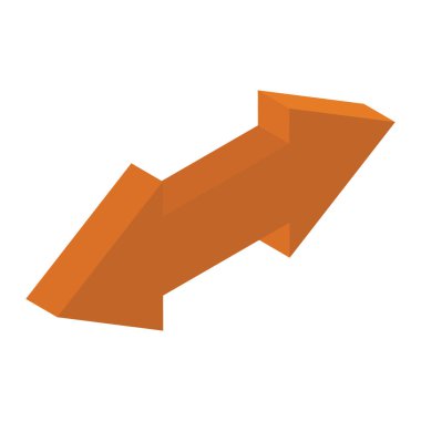 Beyaz arkaplanda iki yönlü ok vektörü izole edildi 