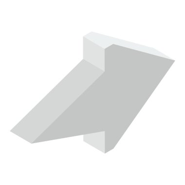 Sağ ok vektörünün Isometric tasarımı 