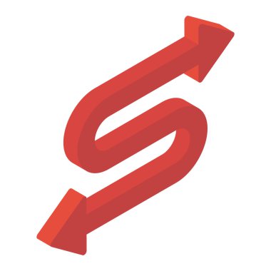 Beyaz arkaplanda iki yönlü ok vektörü izole edildi 