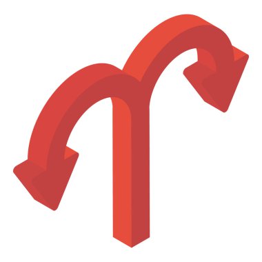 Yön işaretini simgeleyen yolda kullanılacak bir ok sembolü 