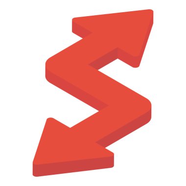 Beyaz arkaplanda iki yönlü ok vektörü izole edildi 