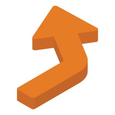 Gönderme işaretinin izometrik ikon tasarımını, ok vektörünü yükle 