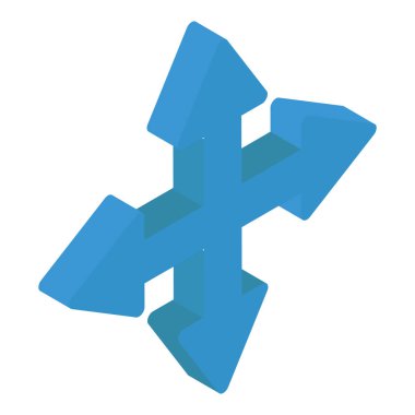 Büyütme oku tasarımı, sürükleme oku beyaz arkaplanda izole edildi  