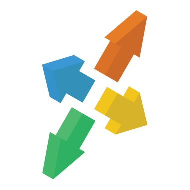 Büyütme oku tasarımı, sürükleme oku beyaz arkaplanda izole edildi  