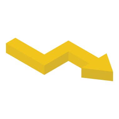 Sağ ok vektörünün Isometric tasarımı 