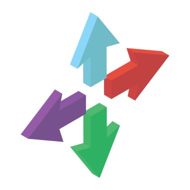 Büyütme oku tasarımı, sürükleme oku beyaz arkaplanda izole edildi  