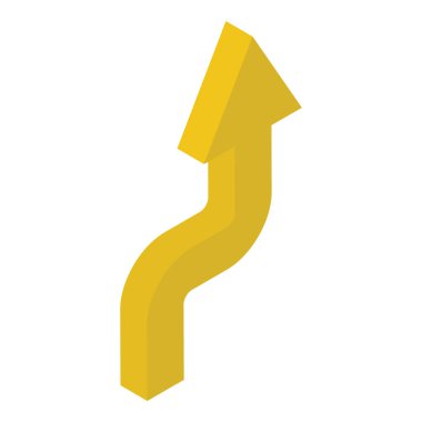 Gönderme işaretinin izometrik ikon tasarımını, ok vektörünü yükle 