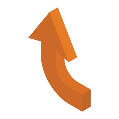 Gönderme işaretinin izometrik ikon tasarımını, ok vektörünü yükle 