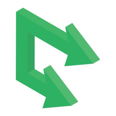 Yol gösterimi amacı için U dönüş ok vektörü 