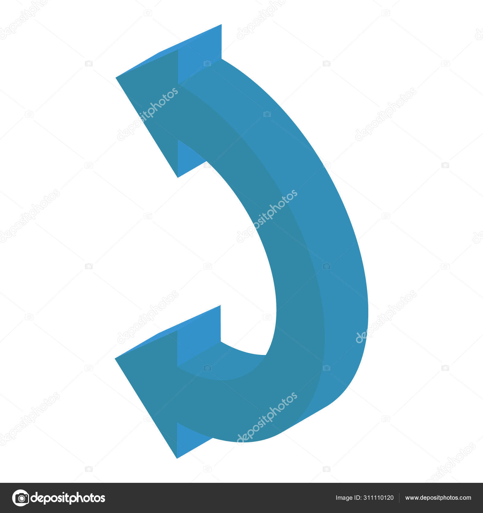 Design Flexible Arc Arrow Also Known Redo Sign Stock Vector Image by ...