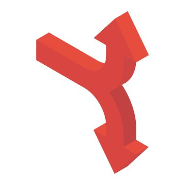 Yön işaretini simgeleyen yolda kullanılacak bir ok sembolü 