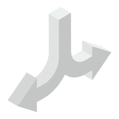 Yön işaretini simgeleyen yolda kullanılacak bir ok sembolü 