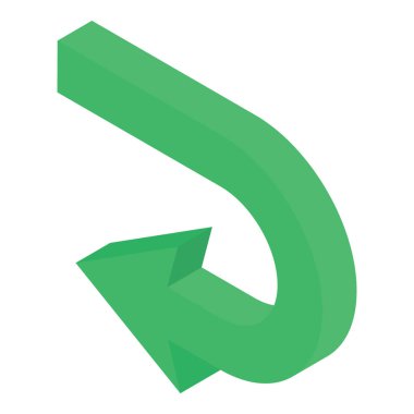 Sol oku bükmenin Isometric tasarımı 