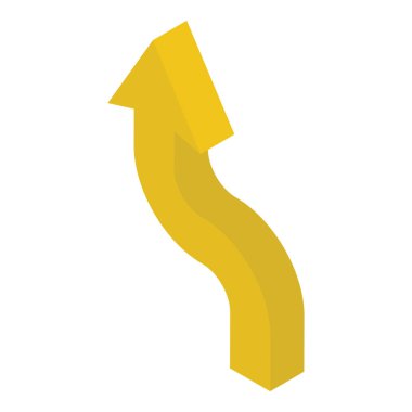 Gönderme işaretinin izometrik ikon tasarımını, ok vektörünü yükle 