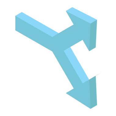 Yön işaretini simgeleyen yolda kullanılacak bir ok sembolü 