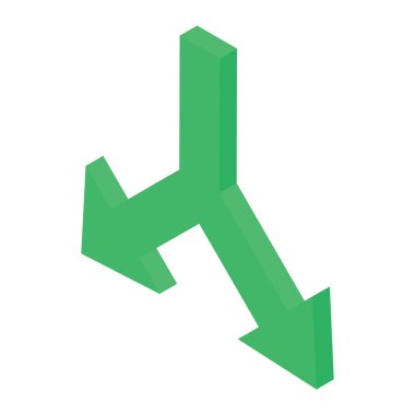 Yön işaretini simgeleyen yolda kullanılacak bir ok sembolü 