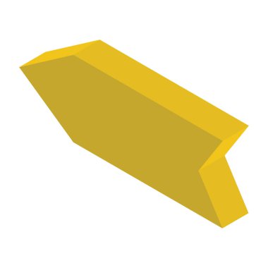 İzometrik dizaynda yol yönü için 3d bir ok 