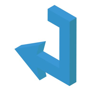 Sol ok vektör tasarımını çevir 