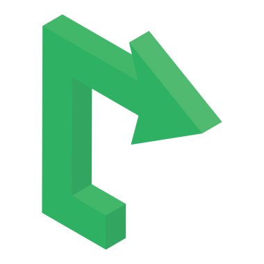 Sağa dön ok vektörü tasarımı 