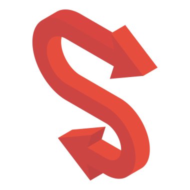 Beyaz arkaplanda iki yönlü ok vektörü izole edildi 