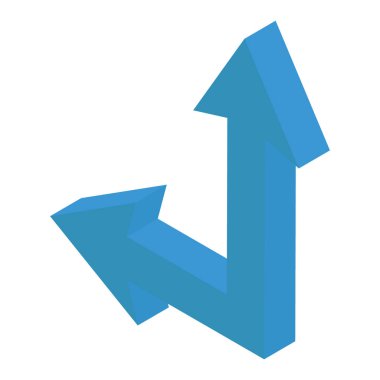 Sol yukarı ok tasarımı beyaz arkaplanda izole edildi 