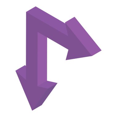 İndirim için ok tasarımı, izometrik tarzda tam aşağı ok 