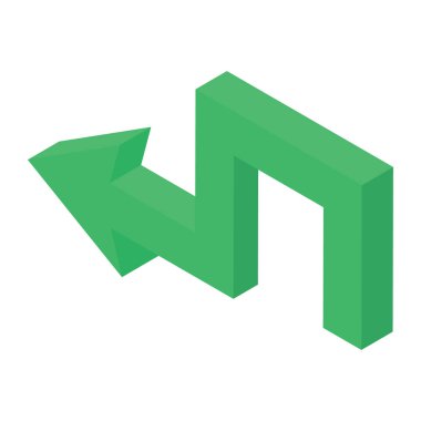 Sol oku bükmenin Isometric tasarımı 