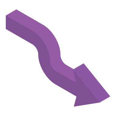 Aşağıya doğru ok vektörü, okun izometrik vektörü 