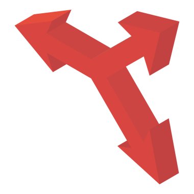 Yön işaretini simgeleyen yolda kullanılacak bir ok sembolü 