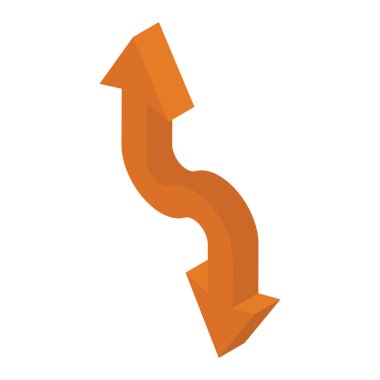 Beyaz arkaplanda iki yönlü ok vektörü izole edildi 